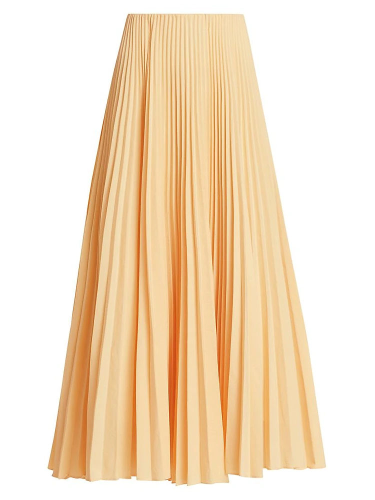 Tatum Pleated Midi-Skirt