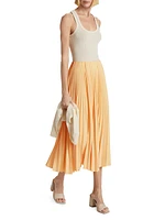 Tatum Pleated Midi-Skirt