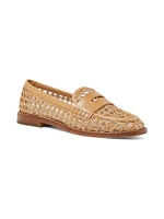 Rachel Crochet Raffia Loafers