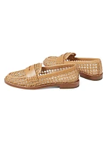 Rachel Crochet Raffia Loafers