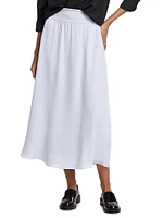 Silk Chiffon Midi-Skirt