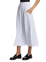 Silk Chiffon Midi-Skirt