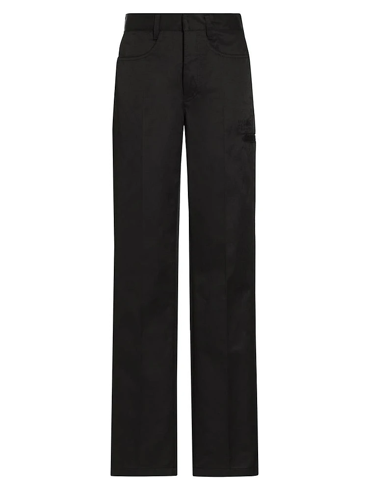 Cotton Gabardine Slim-Fit Pants