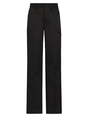 Cotton Gabardine Slim-Fit Pants