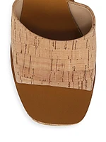 Paulita 120MM Leather & Cork Wedge Sandals