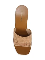 Paulita 120MM Leather & Cork Wedge Sandals