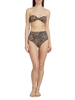 Palma Printed Bandeau Bikini Top