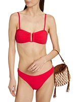 Santorini Gathered U-Ring Bikini Top