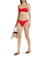 Santorini Gathered U-Ring Bikini Top