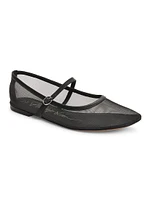 Mesh Mary Jane Ballerina Flats