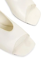 65MM Leather Open-Toe Slingback Mules