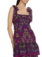 Santal Embroidered Cotton Maxi Dress