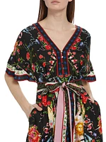 Zea Scarf Print Belted Dress