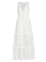 Calla Embroidered Tiered Maxi Dress