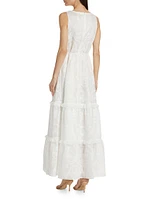 Calla Embroidered Tiered Maxi Dress