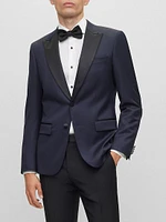 Slim-Fit Tuxedo Jacket Wool Serge