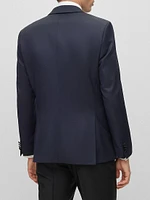 Slim-Fit Tuxedo Jacket Wool Serge