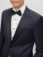 Slim-Fit Tuxedo Jacket Wool Serge