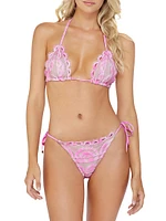 Amalfi Tie-Dye Lace Bikini Top