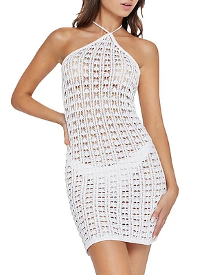 Liv Crochet Halter Minidress