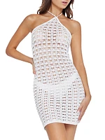 Liv Crochet Halter Minidress