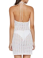 Liv Crochet Halter Minidress