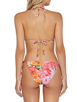 Beaded Floral Bikini Top