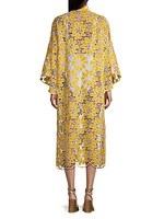 Floral Appliqué Lace Maxi Caftan