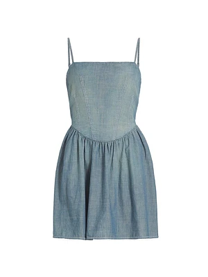 Re/done & Pam Chambray Corset Minidress