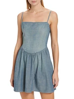 Re/done & Pam Chambray Corset Minidress