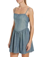 Re/done & Pam Chambray Corset Minidress