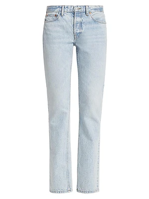 Re/done & Pam Anderson Mid-Rise Rigid Straight-Leg Jeans