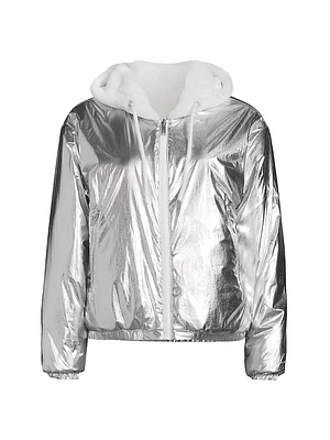 Eaton Reversible Metallic Bunny Jacket