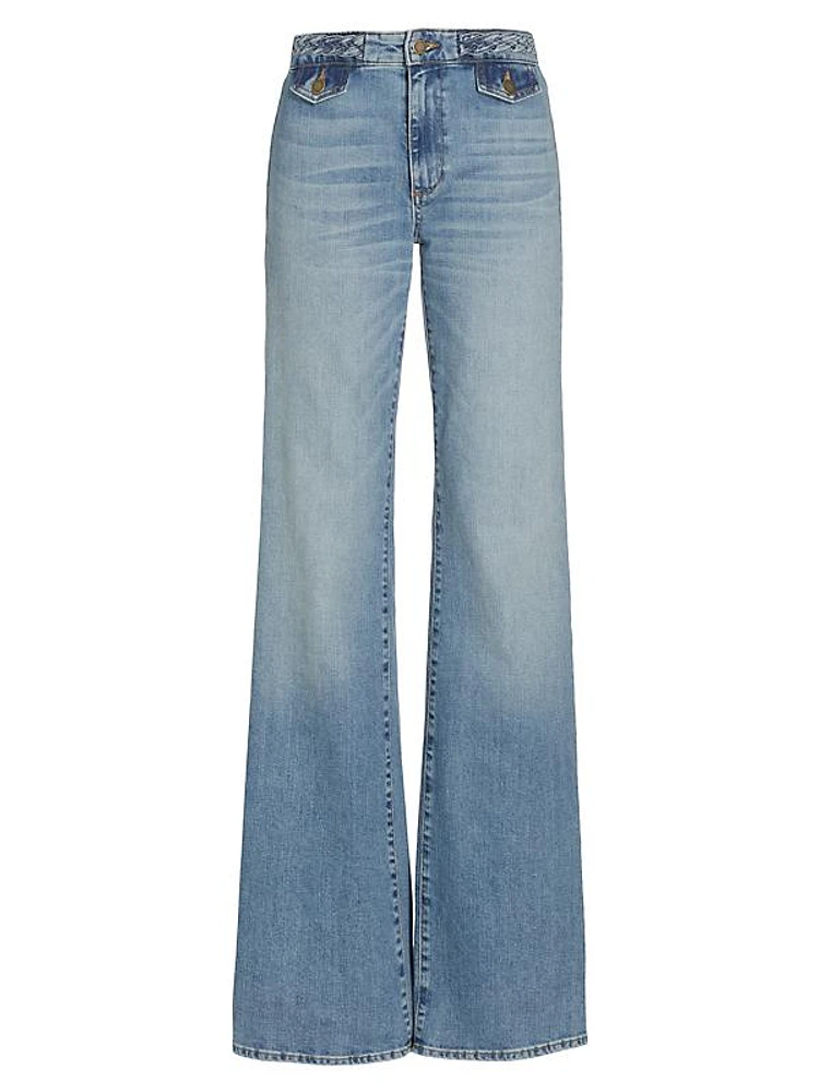 Itzel Mid-Rise Wide-Leg Jeans