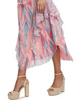 Anika Ruffled Printed Maxi Dress