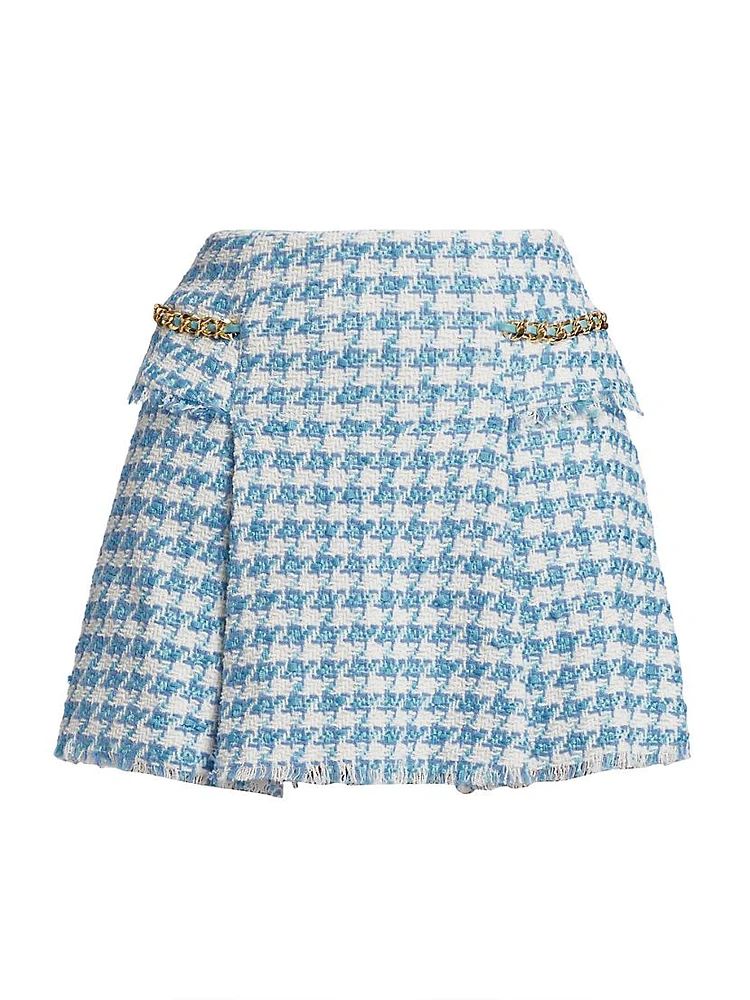 Judith Houndstooth Tweed Miniskirt