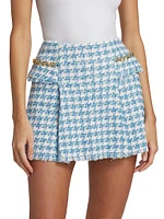 Judith Houndstooth Tweed Miniskirt