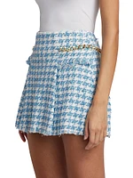 Judith Houndstooth Tweed Miniskirt