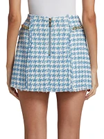 Judith Houndstooth Tweed Miniskirt