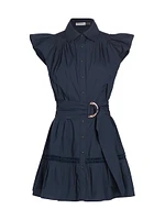 Marceline Flutter-Sleeve Minidress