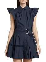 Marceline Flutter-Sleeve Minidress