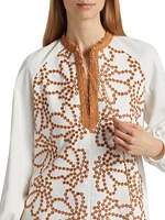 Molveno Cotton-Blend Eyelet Blouse