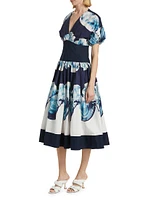 Genuaro Puff Sleeve Midi-Dress