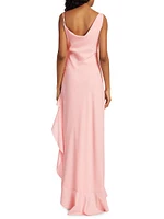 Daphne Silk Cowl-Neck Gown