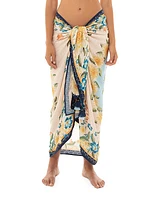 Marine Jardim Floral Tassel Pareo