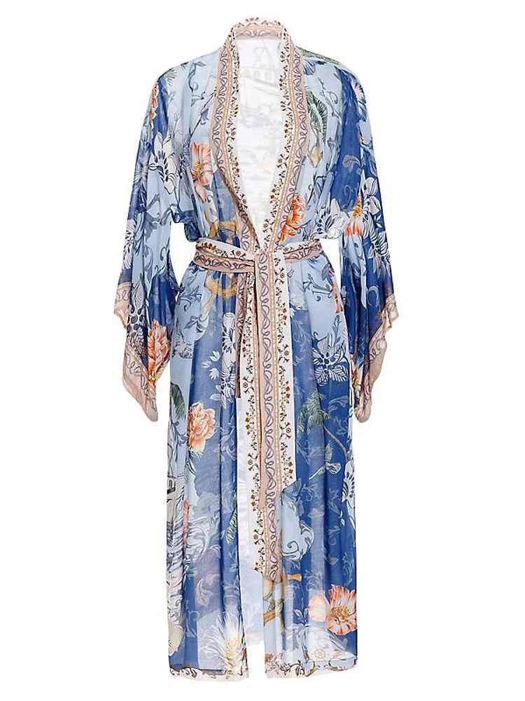 Debra Kai Floral Chiffon Robe