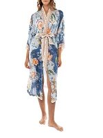 Debra Kai Floral Chiffon Robe