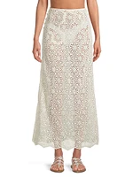 Returning To The Roots Tove Seed Crochet Maxi Skirt