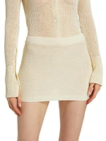 Kivu Rib-Knit Miniskirt