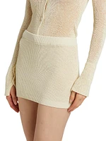 Kivu Rib-Knit Miniskirt